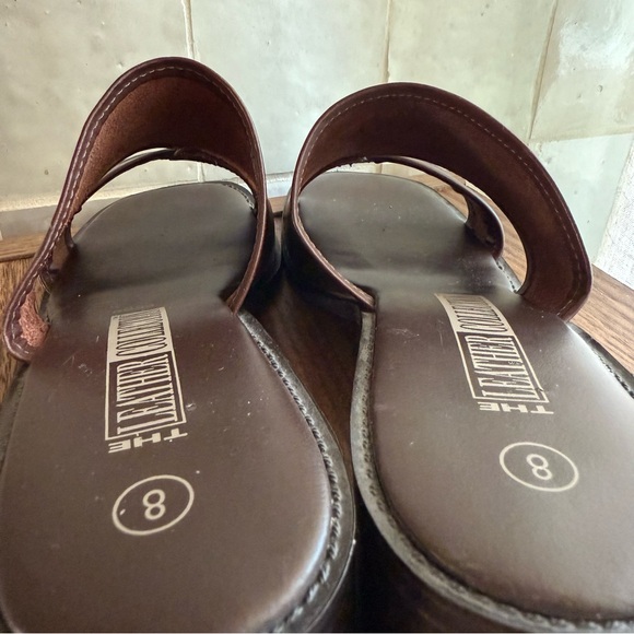 Leather Brown Mule Sandals - Picture 3 of 4